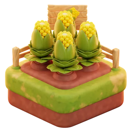 Corn Farm  3D Icon