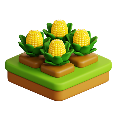 Corn Farming  3D Icon