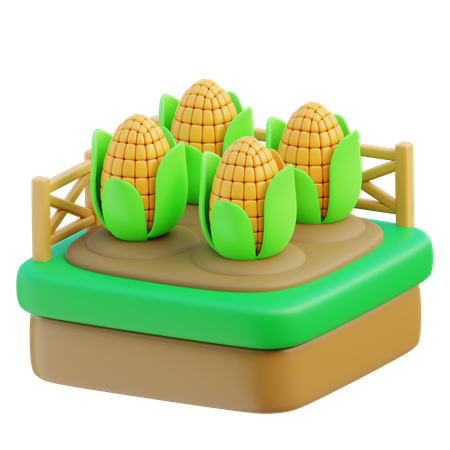 Corn Farming  3D Icon