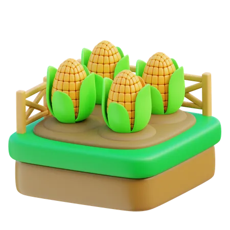 Corn Farming  3D Icon