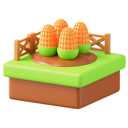 Corn Farming  3D Icon