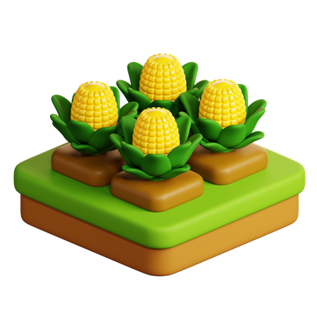 Corn Farming  3D Icon