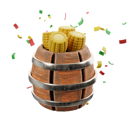 Corn Keg  3D Icon