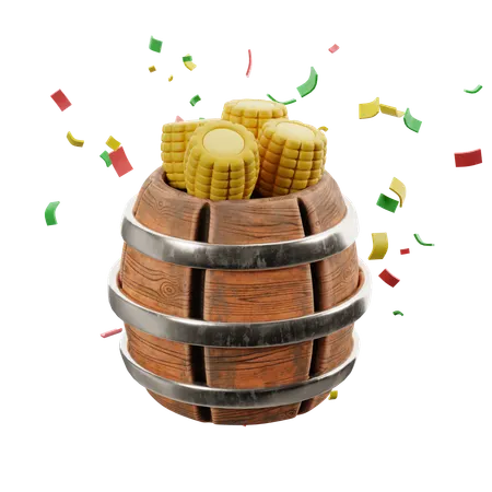 Corn Keg  3D Icon