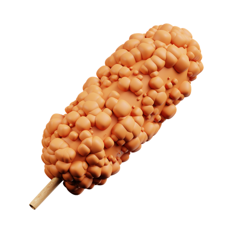 Corndog  3D Icon