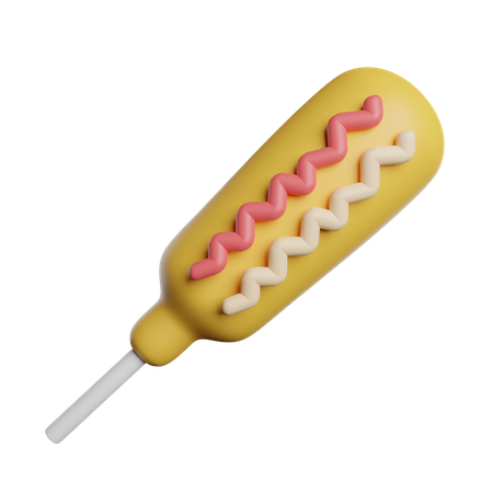 Corndog  3D Icon