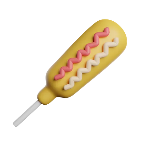 Corndog  3D Icon