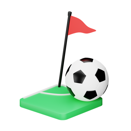 Corner field  3D Icon