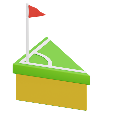 Corner Field  3D Icon