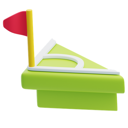 Corner Field  3D Icon