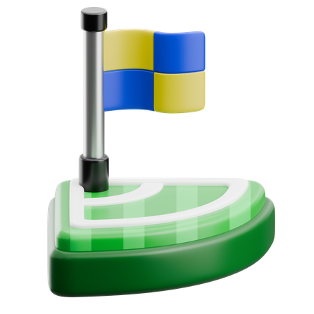 Corner Flag  3D Icon