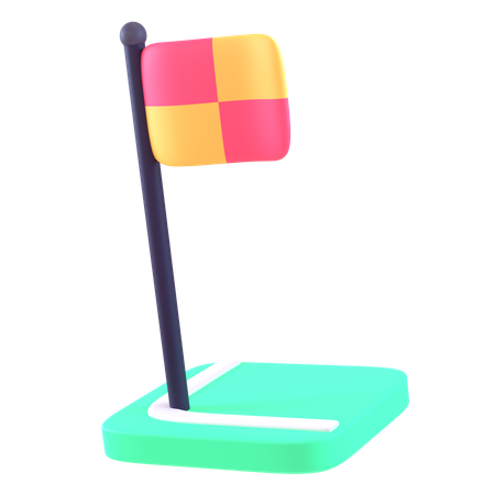 Corner Flag  3D Icon