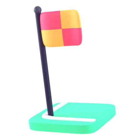 Corner Flag  3D Icon