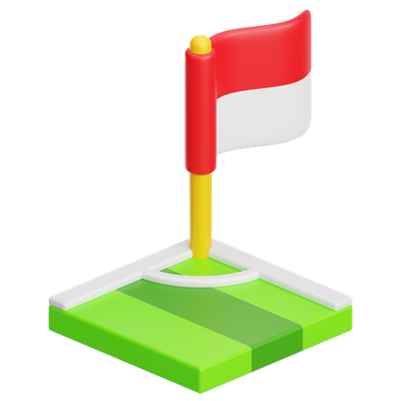 Corner Flag  3D Icon