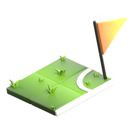 Corner Flag  3D Icon