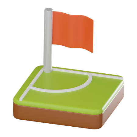 Corner Football  3D Icon