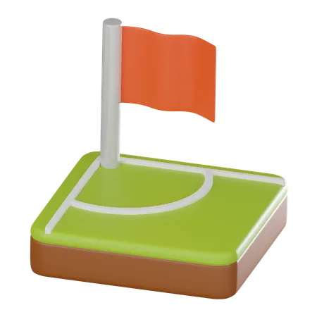 Corner Football  3D Icon