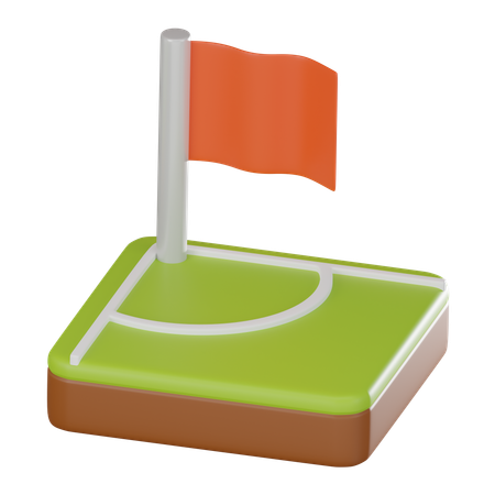 Corner Football  3D Icon