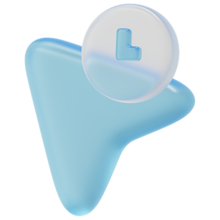 Corner Target Click  3D Icon