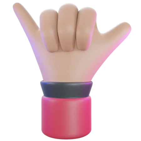 Geste de la main des cornes  3D Illustration