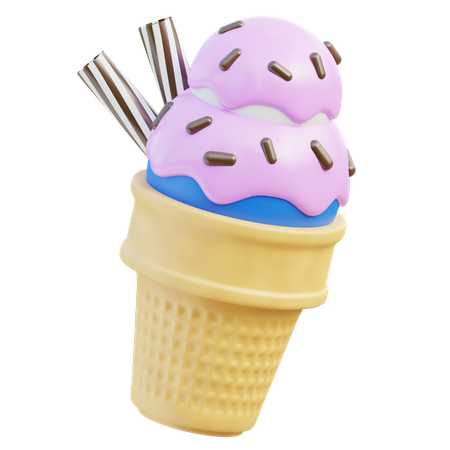 Cornet de glace  3D Icon