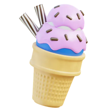 Cornet de glace  3D Icon