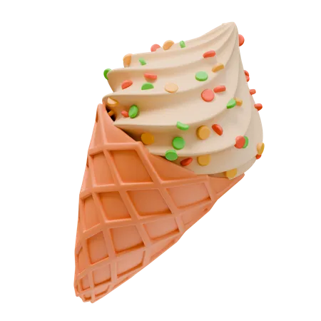 Cornet de glace  3D Icon