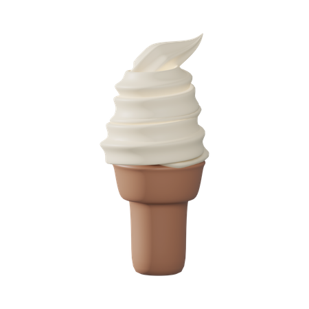 Cornet de glace  3D Illustration