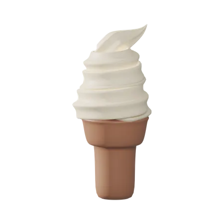 Cornet de glace  3D Illustration