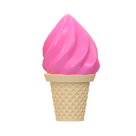 Cornet de glace  3D Illustration