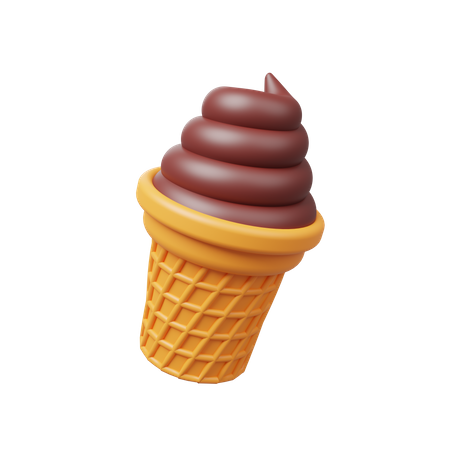 Cornet de glace  3D Illustration