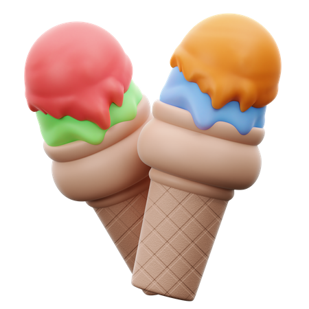 Cornet de glace  3D Icon