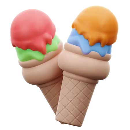 Cornet de glace  3D Icon