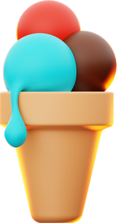 Cornet de glace  3D Icon