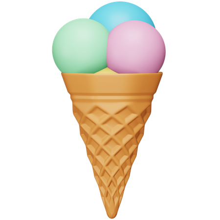 Cornet de glace  3D Icon