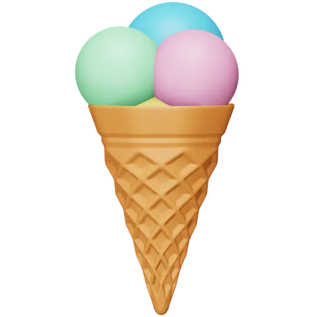 Cornet de glace  3D Icon