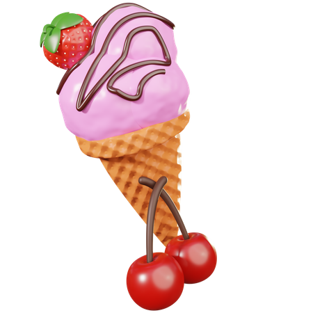 Cornet de glace  3D Icon