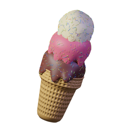 Cornet de glace  3D Icon