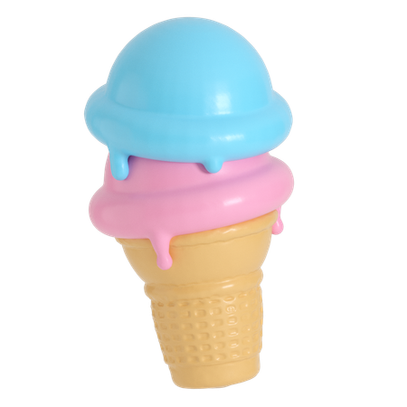 Cornet de glace gonflable  3D Icon