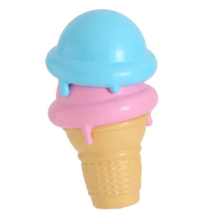 Cornet de glace gonflable  3D Icon