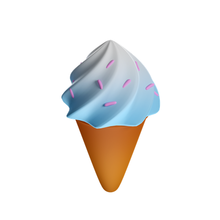 Cornet de glace à la vanille  3D Icon