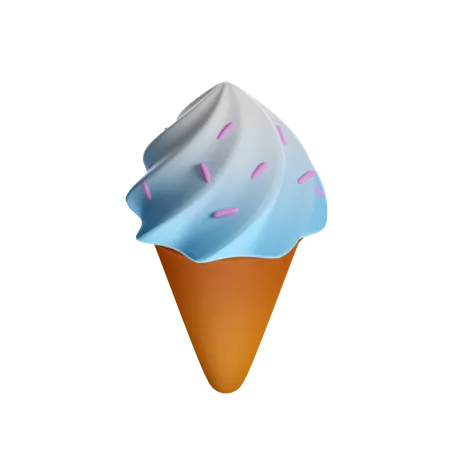 Cornet de glace à la vanille  3D Icon