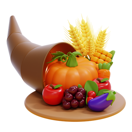 Cornucópia  3D Icon