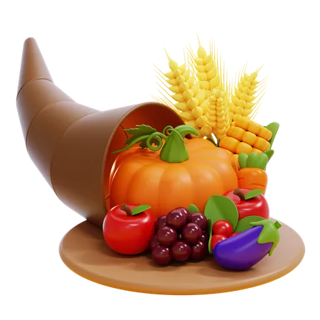 Cornucópia  3D Icon