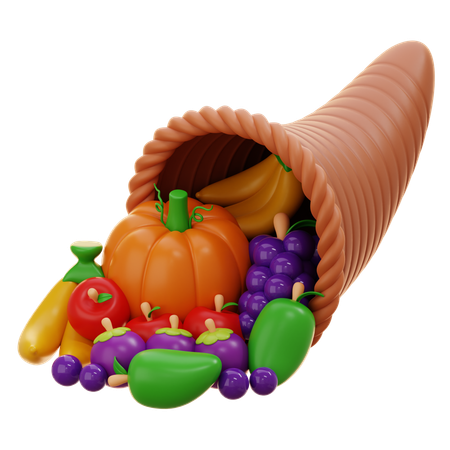 Cornucópia  3D Icon