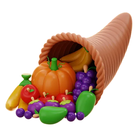 Cornucópia  3D Icon