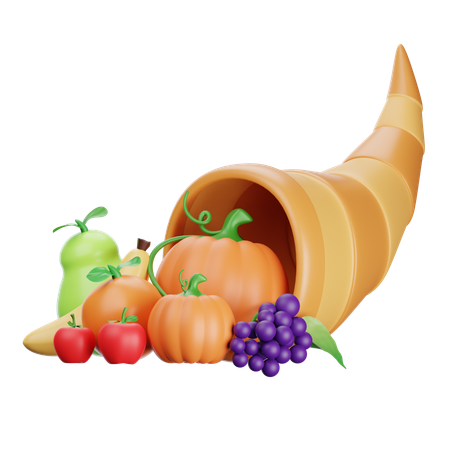 Cornucópia  3D Icon