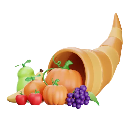 Cornucópia  3D Icon