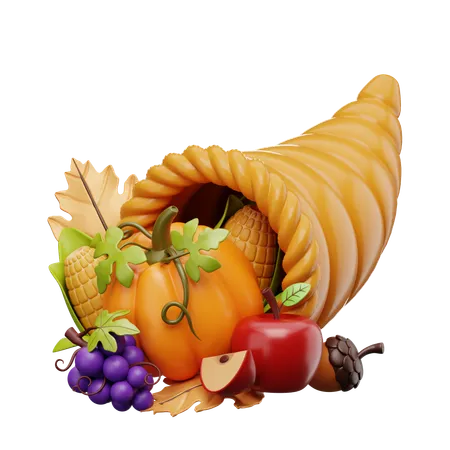 Cornucópia  3D Icon