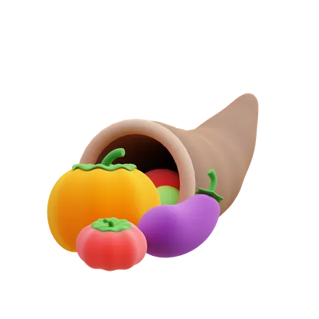 Cornucopia  3D Illustration